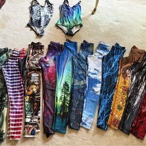 Artistic Graphic Leggings and Bodysuits
